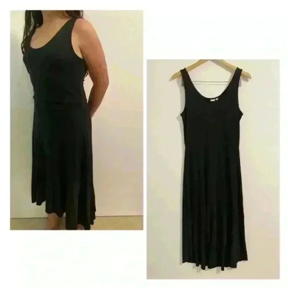 Gap Midi Black Dress Sleeveless Size S